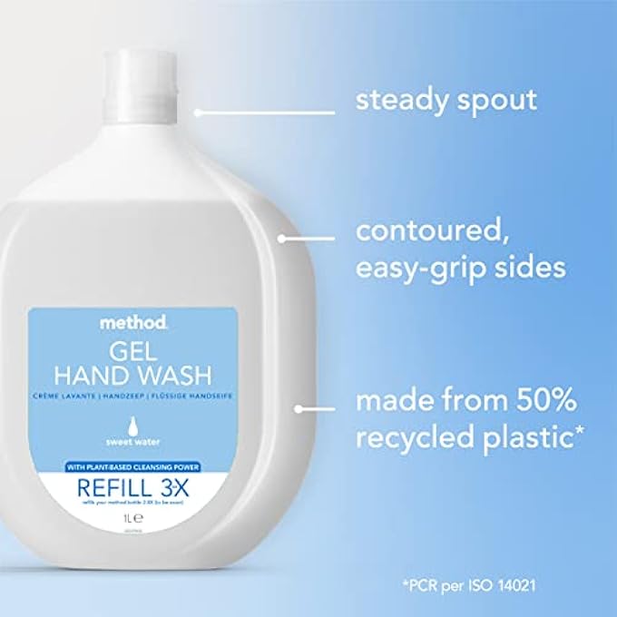 Method HAND WASH REFILL, SWEET WATER, 2X 1L (PACK OF 2) - Image 2